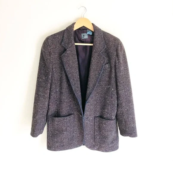 Tweedy square cut wool blazer - Picture 8 of 16